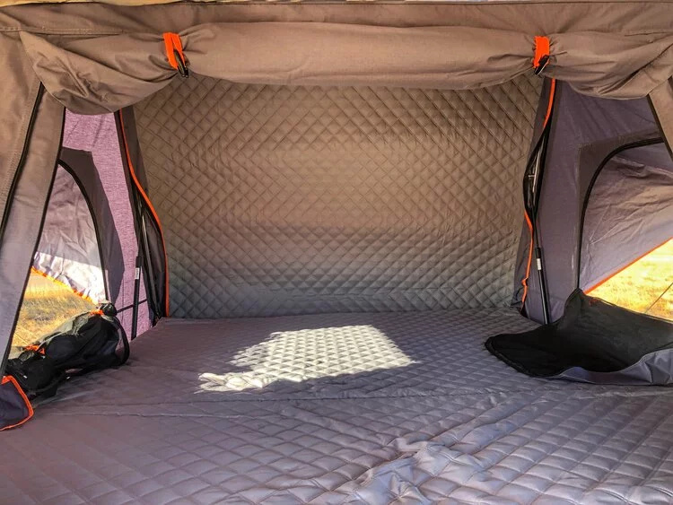 Inside the Roofnest roof-top tent