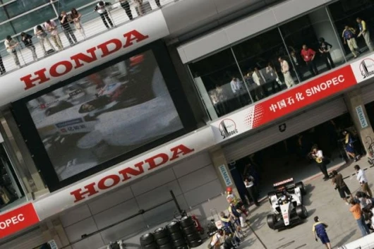 The Honda garage