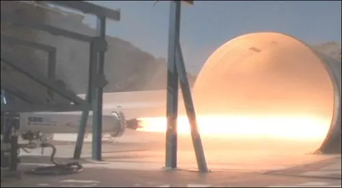 Dream Chaser motor firing. (Photo: SNC)