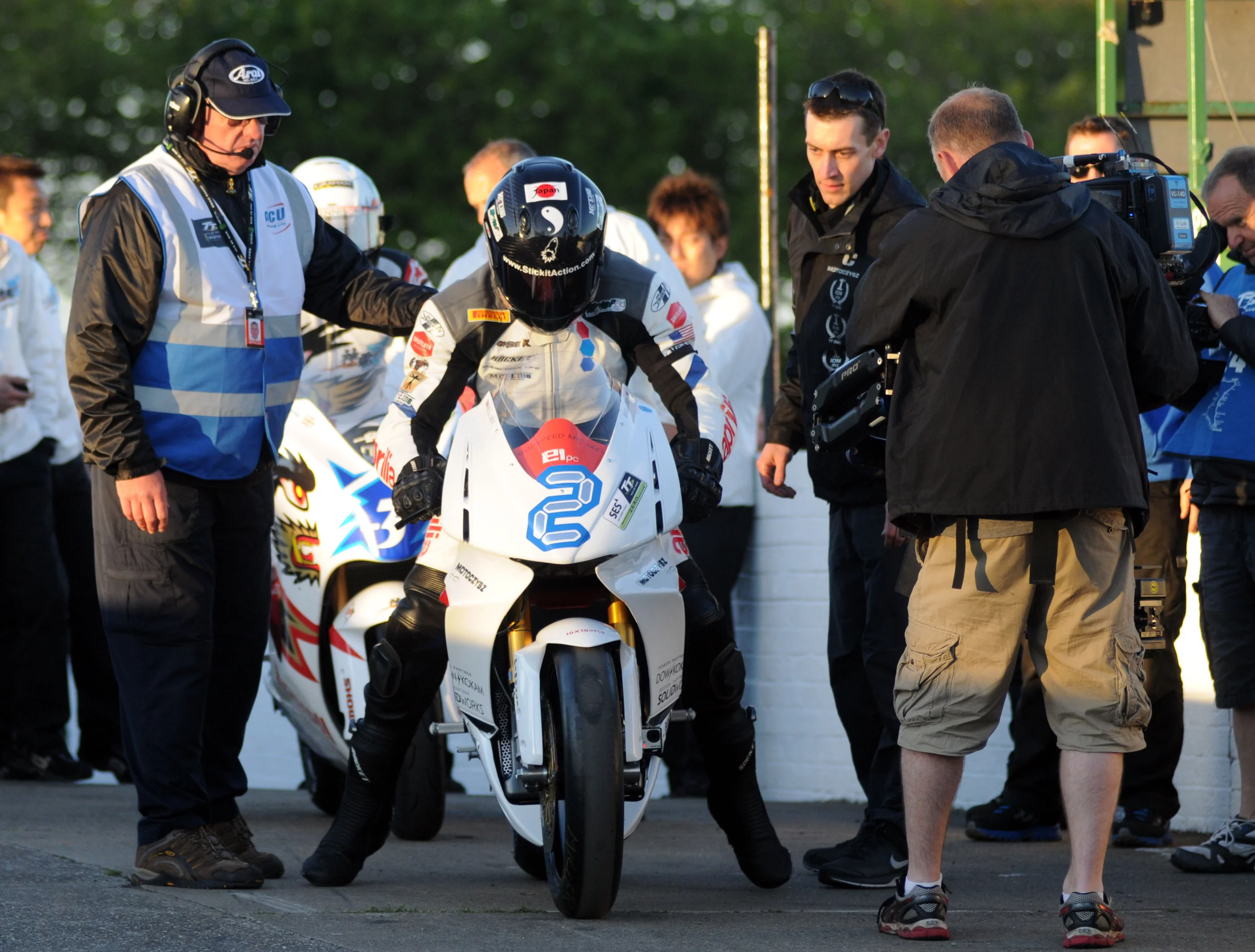 Miller in practice on the 2013 Motoczysz