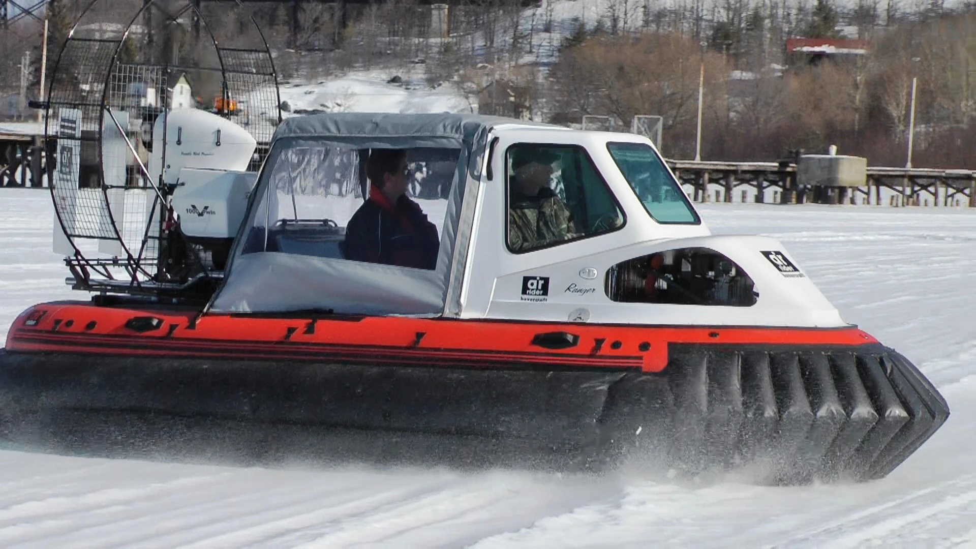 The AirRider hovercraft on ice