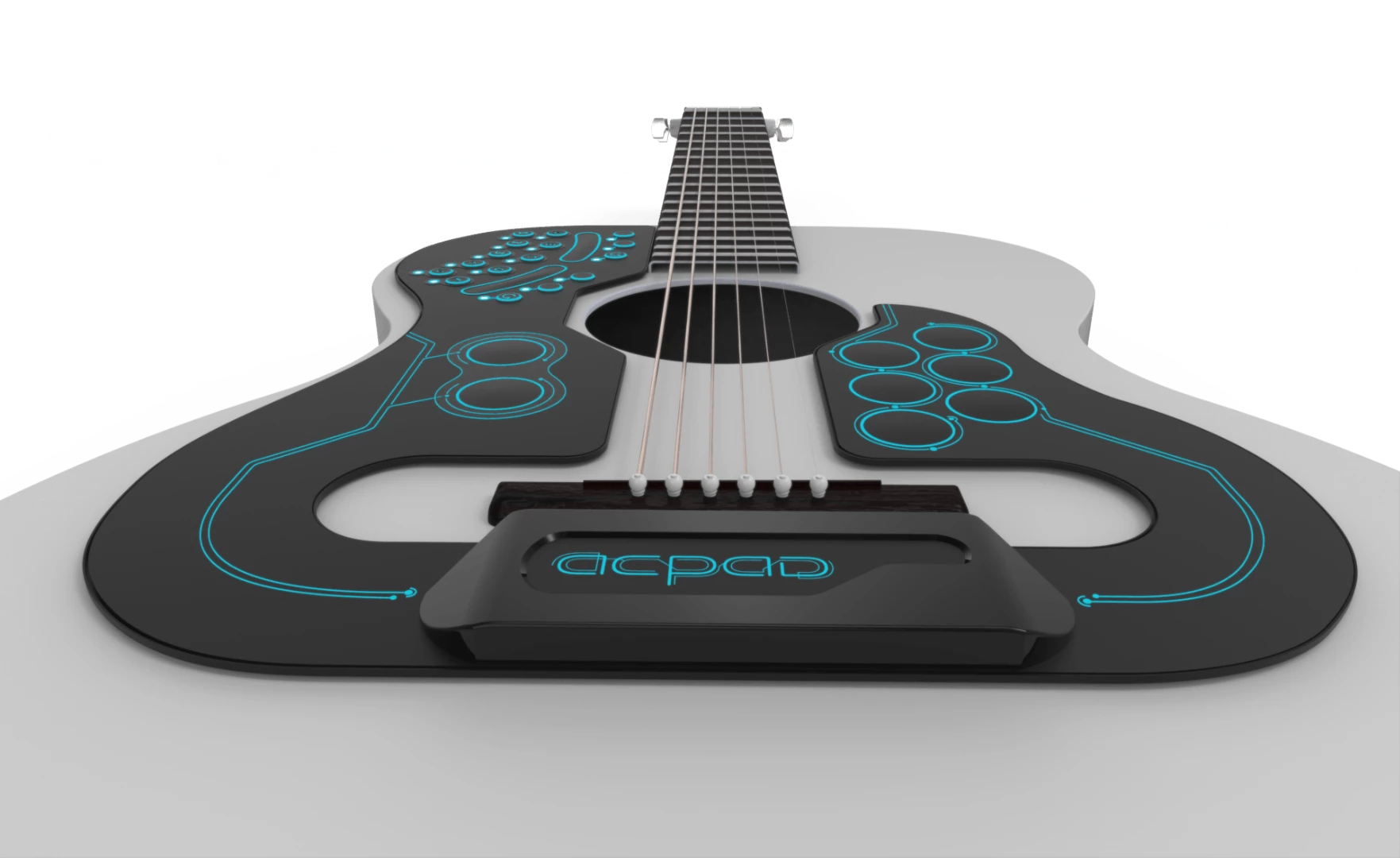 The Acpad adds digital music-making possibilities to an acoustic guitar