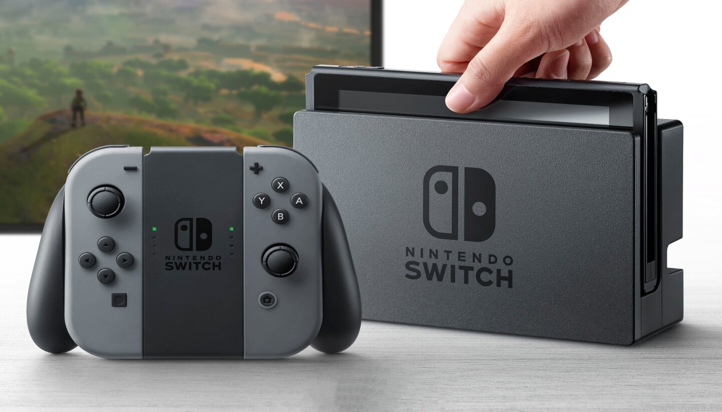 Docked at-home setup for Switch and its controllers