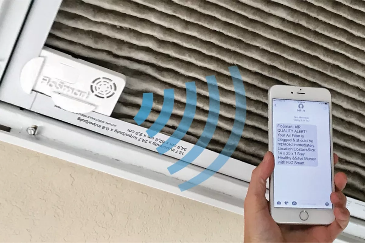 FloSmart notifies users via an iOS/Android app