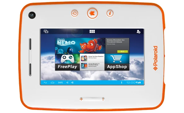 The Polaroid Kids Tablet 2 runs a kid-friendly version of Android 4.2