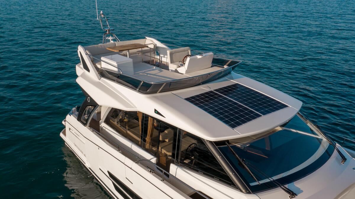 The Greenline 45 Fly is designed to sleep six people comfortably