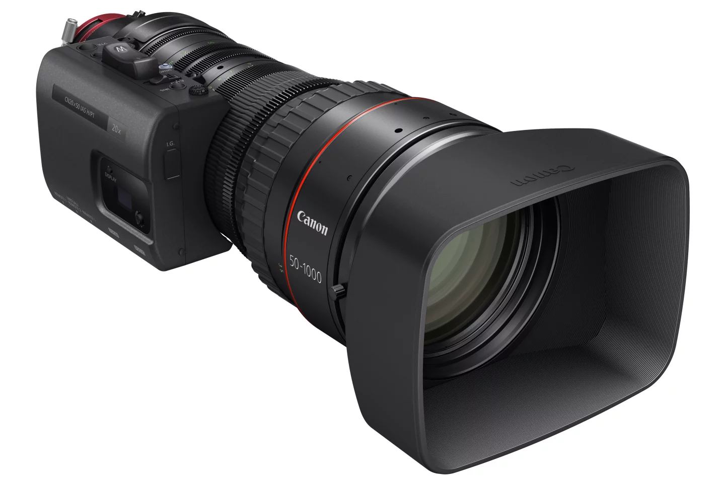 A removable servo drive unit means the Canon CN20x50 can be used in either broadcast or cinema-style production