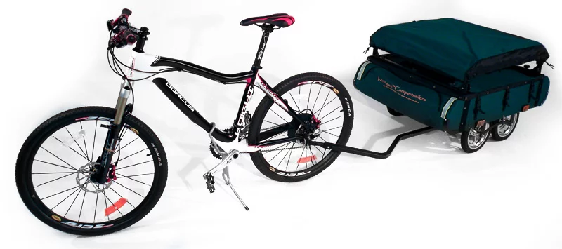 The Midget Bushtrekka from Kamp-Rite is a really rather handy-looking tow-along tent-cum-bicycle trailer for extended cycling trips