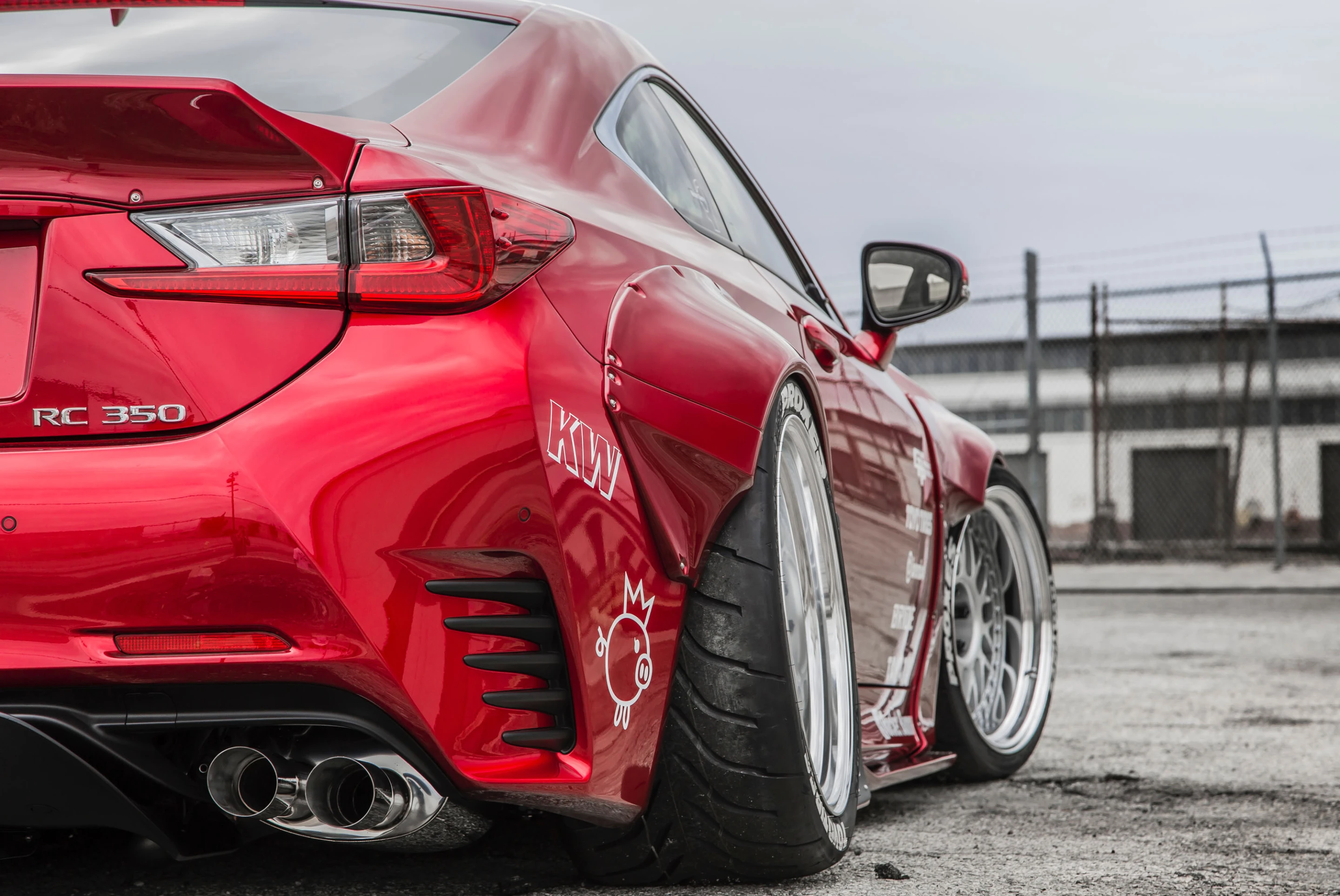 The Gordon Ting/Beyond Marketing RC 350 F Sport has been lowered thanks to KW Suspension coilovers