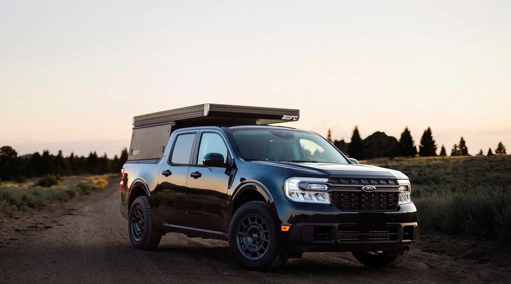 The Ford Maverick is the cheapest pickup truck in America, and the GFC Platform Camper is one of the least expensive pickup camper options and the first to be adapted to a Maverick, so together they make the most affordable brand-new camper pickup out there