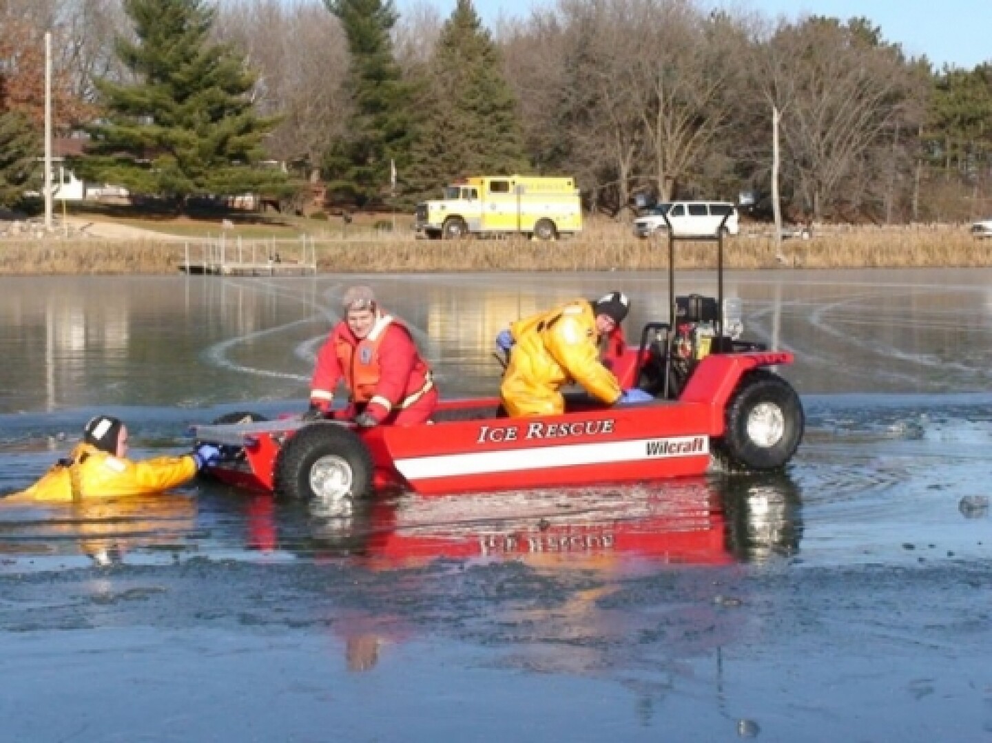 The Wilcraft amphibious icefishing vehicle