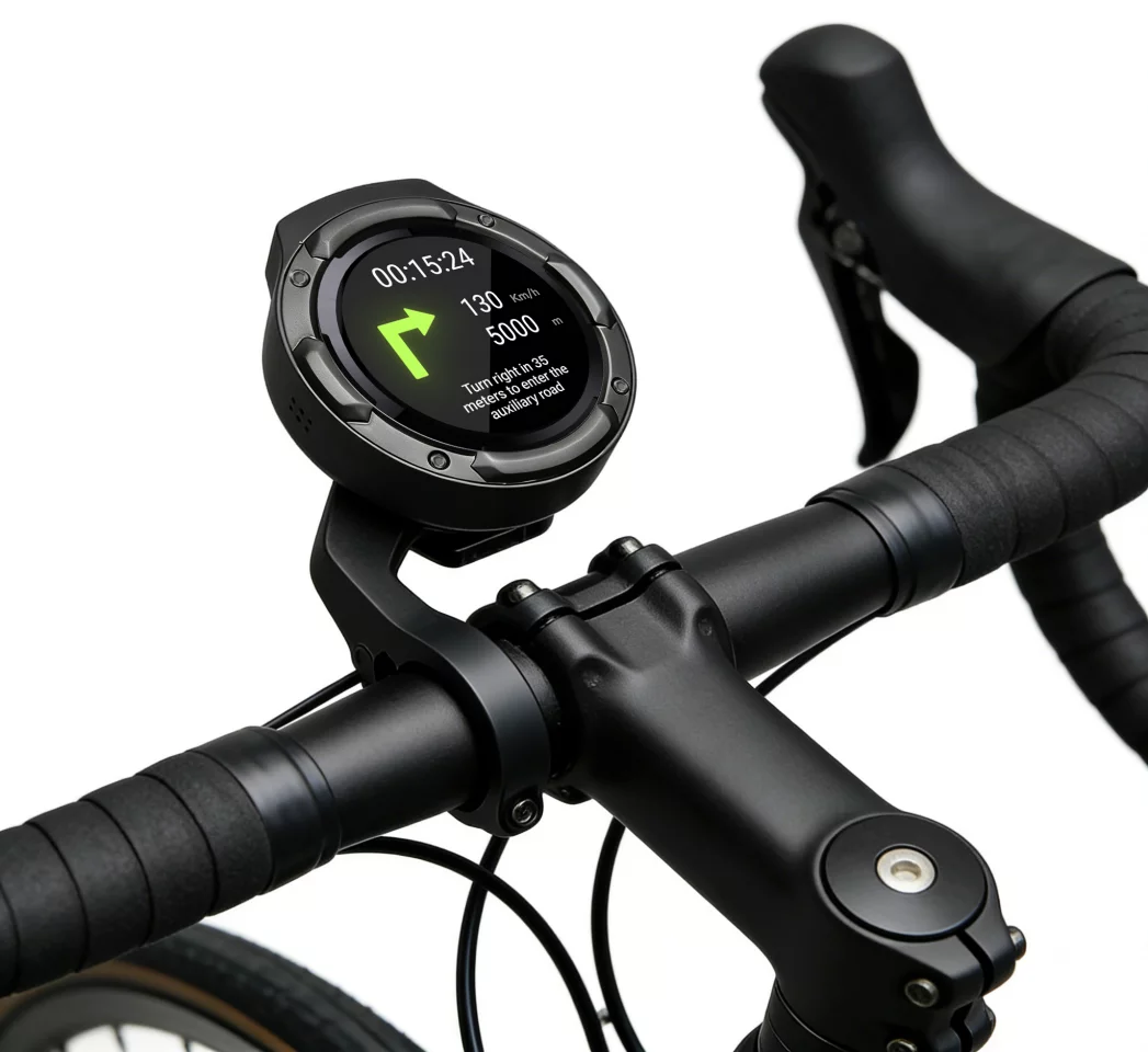 The RC10 is quickly removed from its bracket via a twist mount