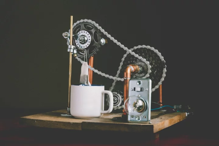 Dorian Damon's "maybe we don't need to automate everything" Tea Dunker project