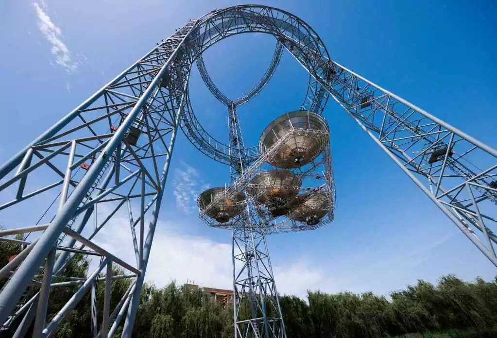 Xidian University has built a 75 meter-tall ground verification system to perform and test all phases of space-based solar power generation and transmission