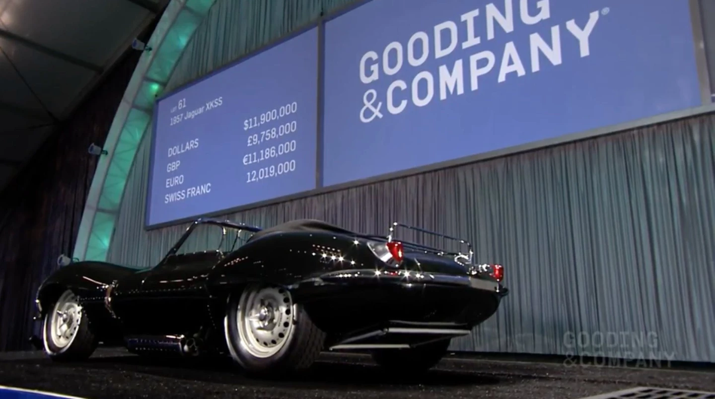 One of only 16 ever built, this 1957 Jaguar XKSS went to auction with Gooding & Company at Amelia Island in March, 2017, the first XKSS to go to auction for a decade. Originally estimated at $16,000,000 to $18,000,000, the estimate was revised prior to auction to between $13,000,000 and $16,000,000, but the XKSS attracted a high bid of just $11.9 million and failed to sell.