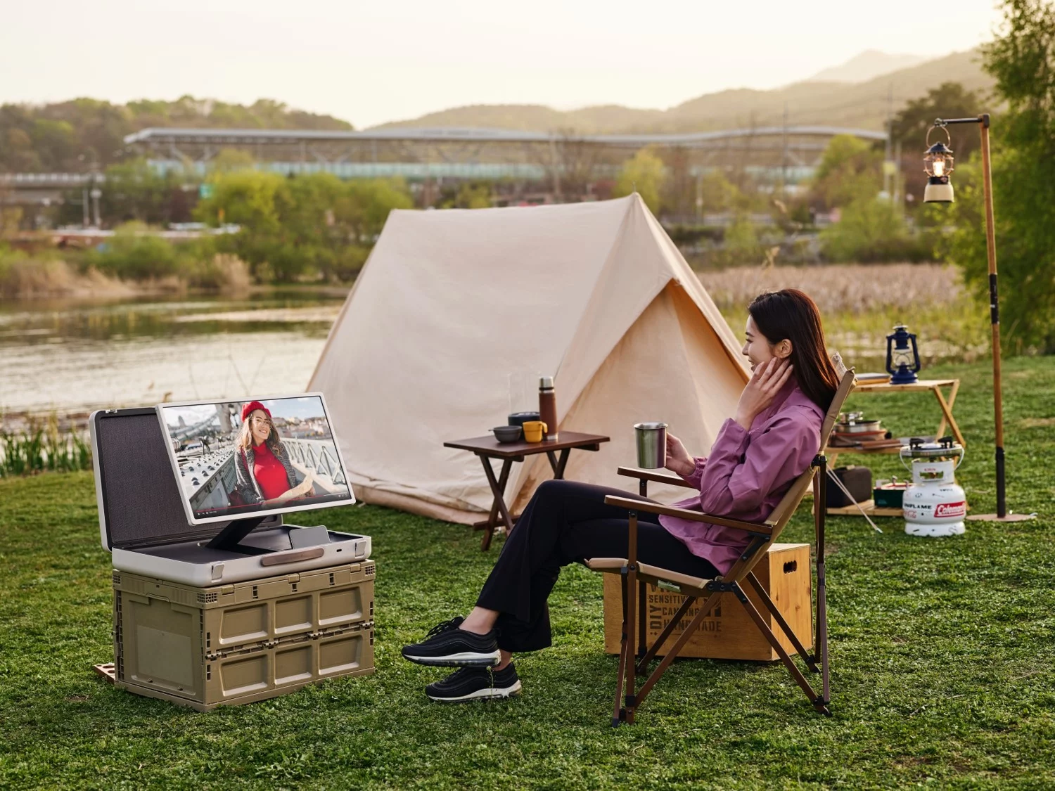 The LG StanbyME Go is an all-in-one mobile entertainment hub