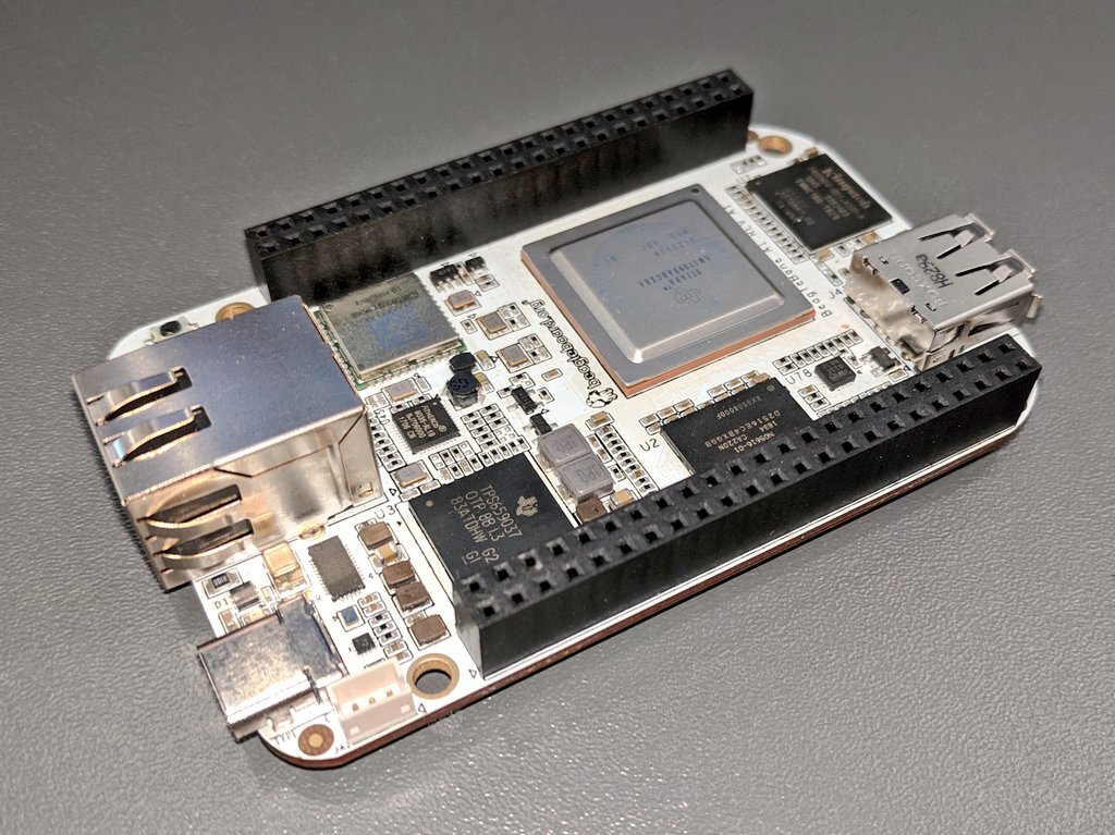 The BeagleBone AI features four embedded vision-engines, a TI C66x digital signal processor, and comes with machine learning tools pre-installed