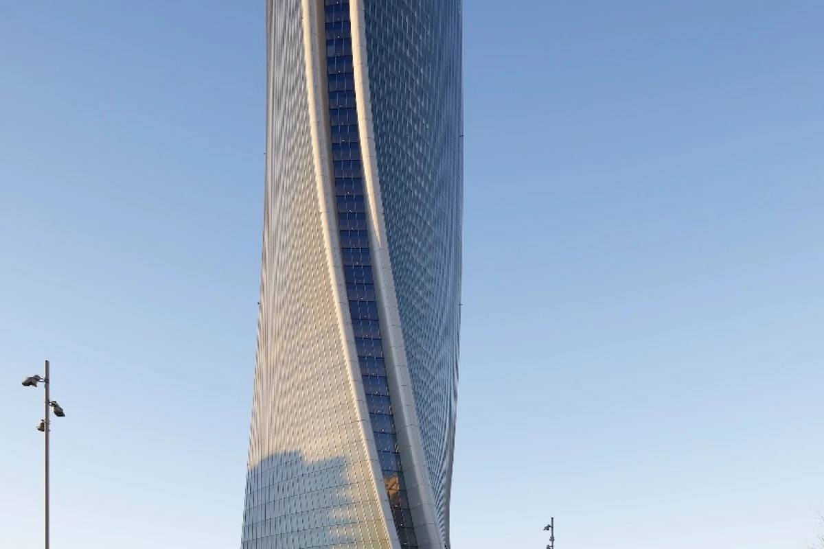 The Generali Tower reaches a height of 170 m (557 ft)