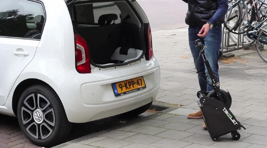 Trikelet is compact and foldable enough to fit easily into the boot or trunk of most cars