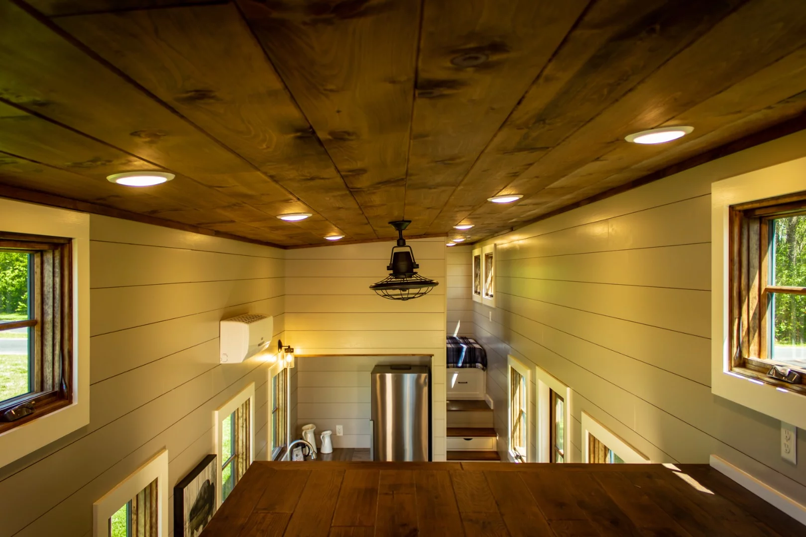 View from the Cedar House's loft bedroom