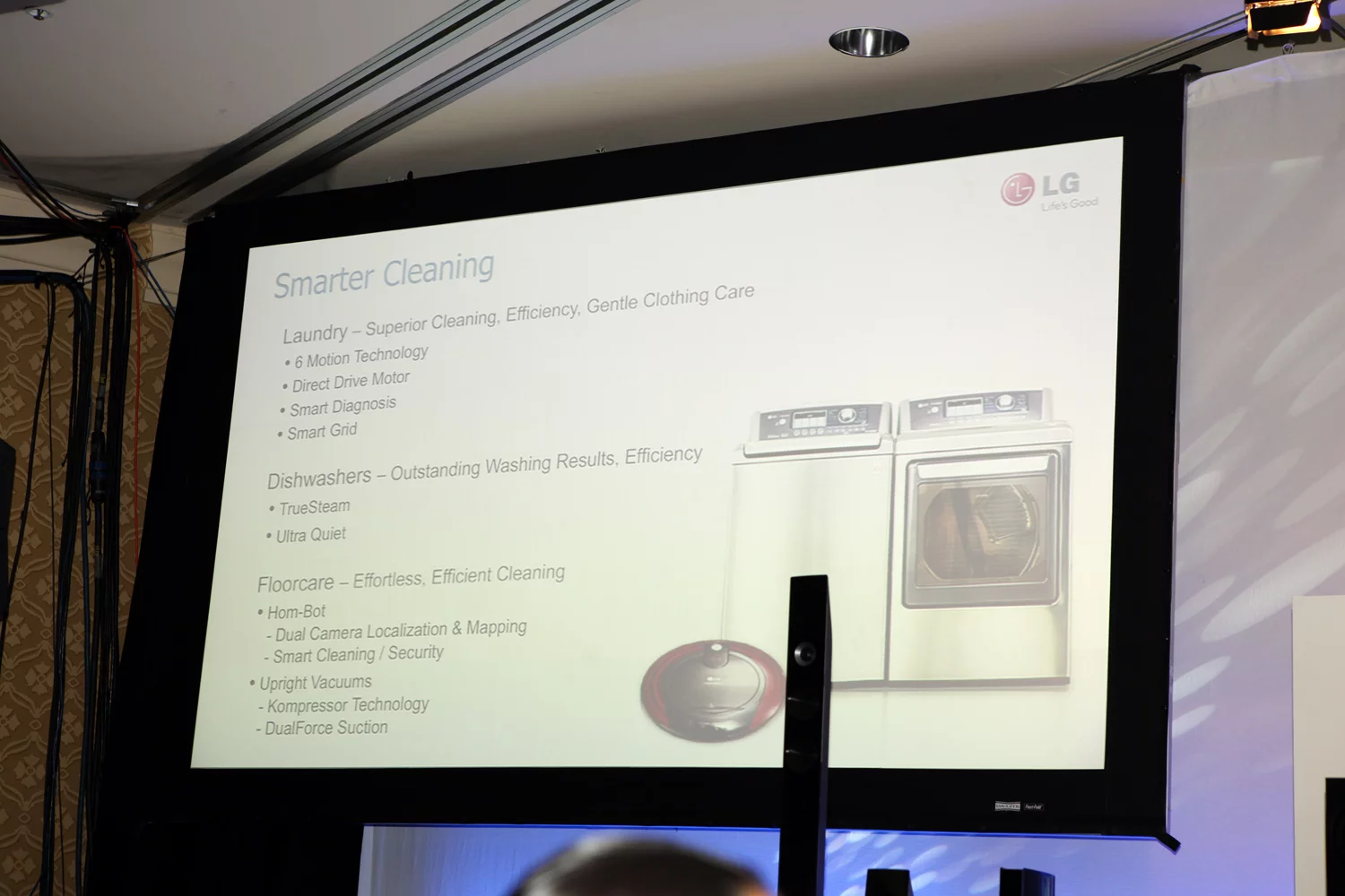 LG THINQ technology is available for LG refrigerators, ovens, and washers