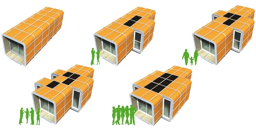 The modules can house individuals, small groups or large numbers without limitation (image: Gabriel Aramu)