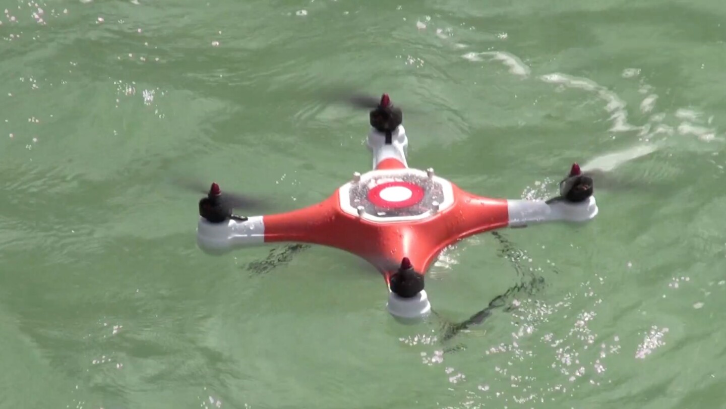 Waterproof quadcopter is designed to make a Splash