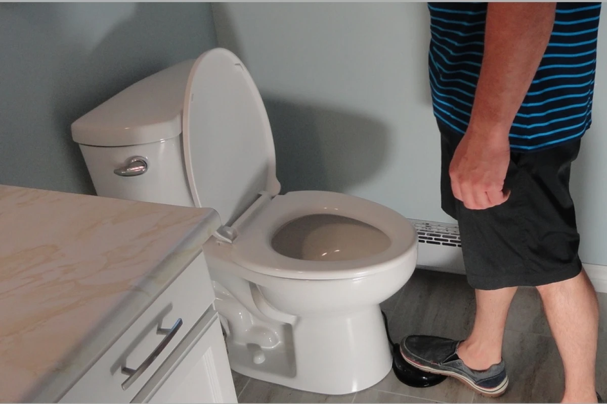 The Toilet Foot uses air from this pedal to inflate a balloon in the tank that lifts the flapper