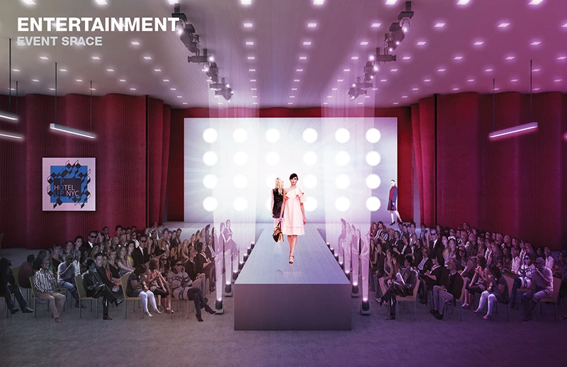 Artist's concept of an entertainment area