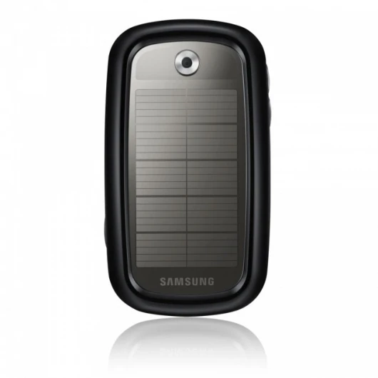 The solar panel on the back of the phone