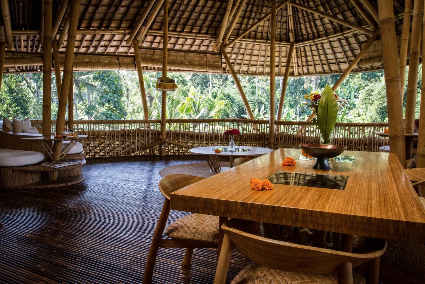 Living area at the Green Village's Temple House