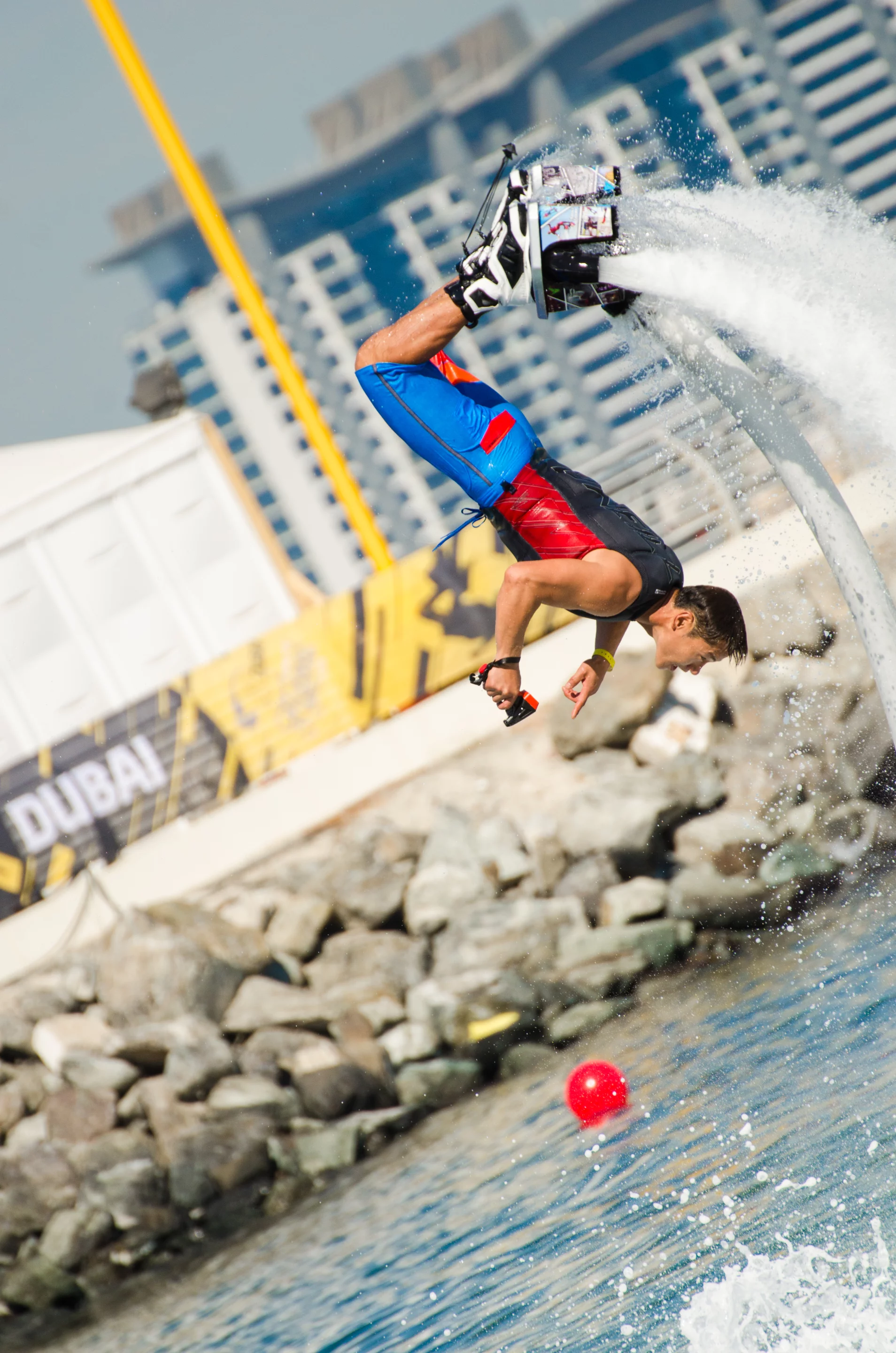 Dong-Won Yank of South Korea finished third in the inaugural Veterans Flyboard World Cup held in Dubai, December, 2014 (Photo: Liam McKenna)