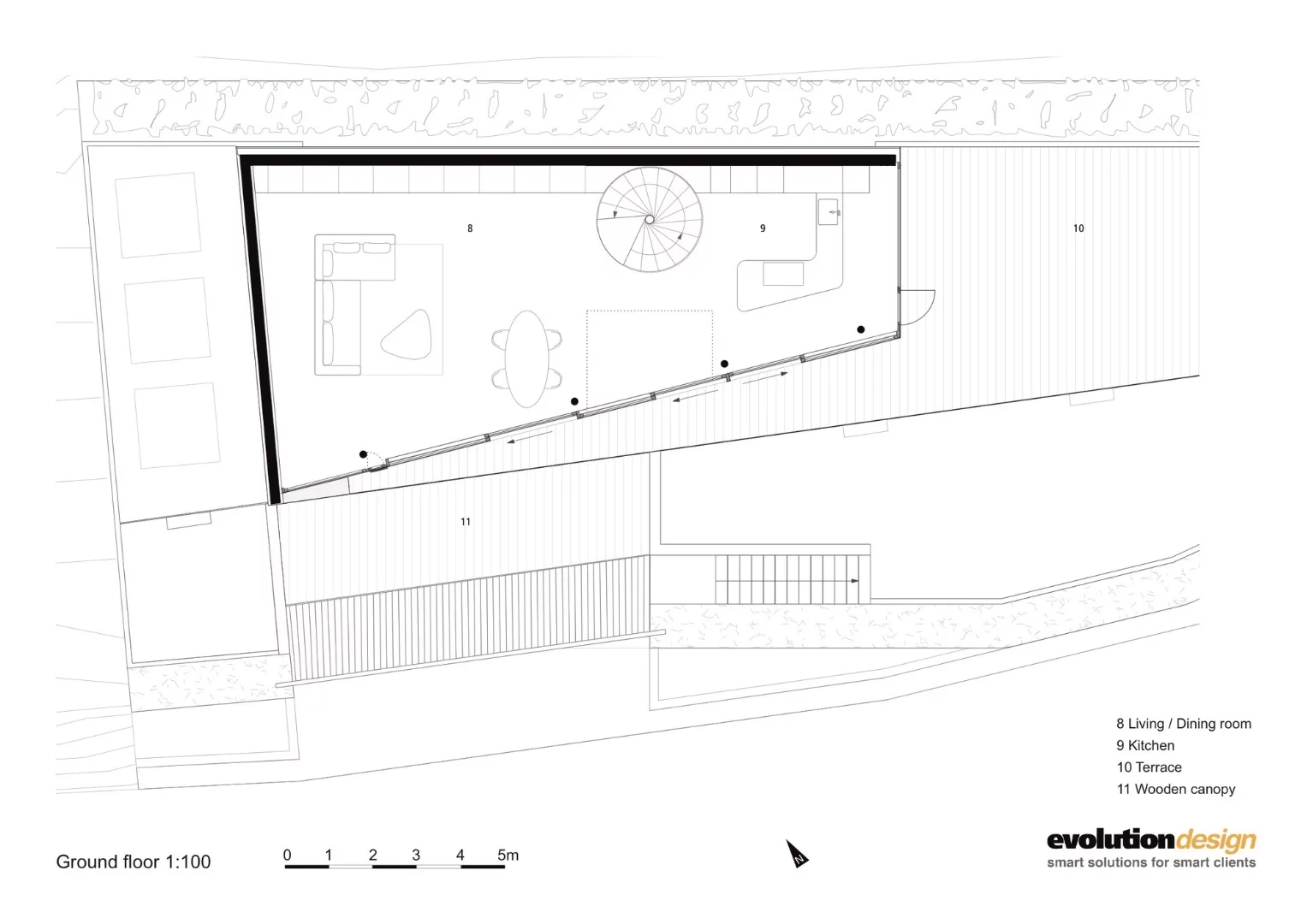 Architectural drawing of Flexhouse