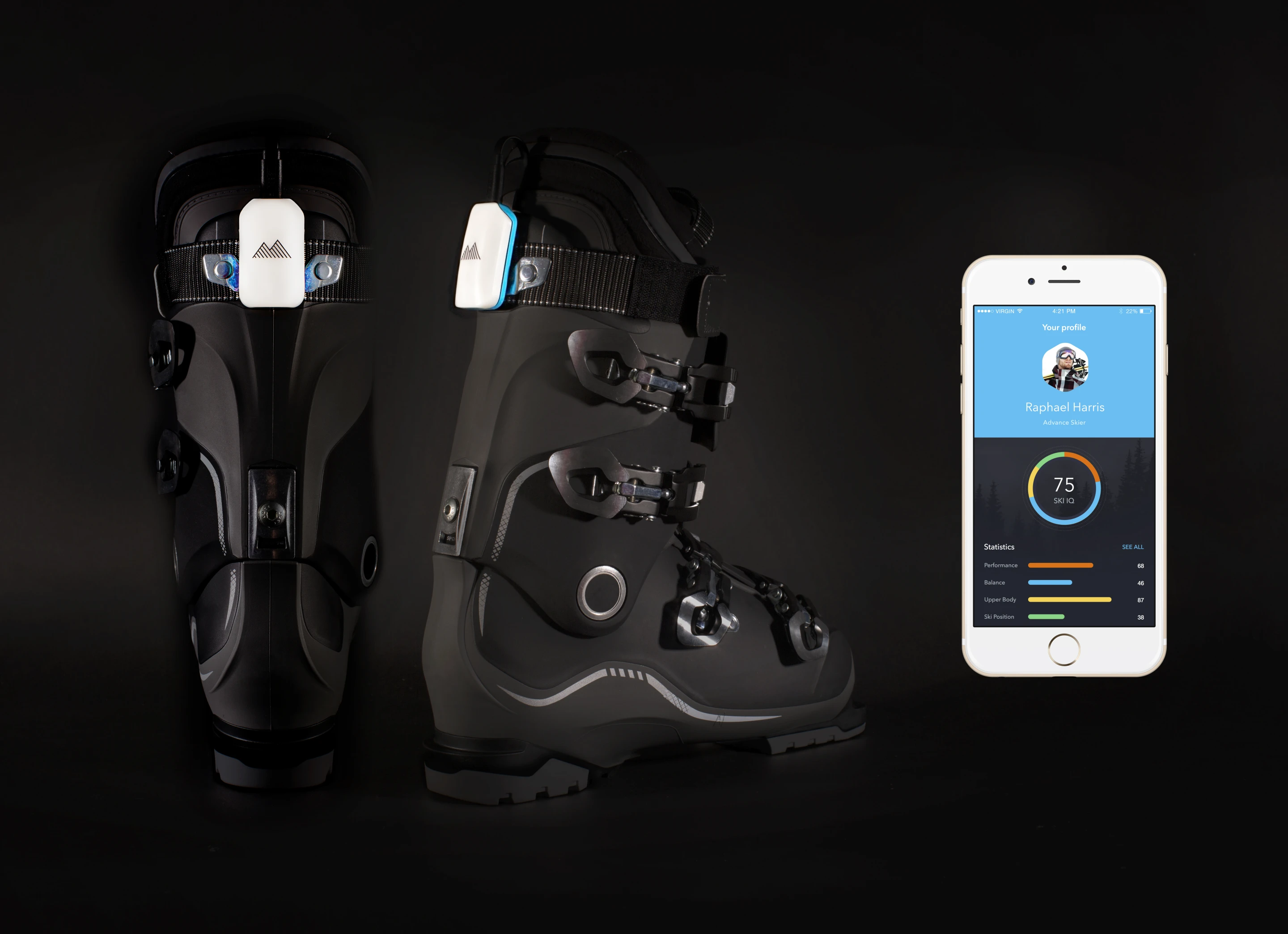 The Carv system features an external device that connects wirelessly to an iOS or Android device