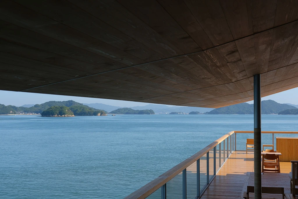 View from the Gunto floating hotel
