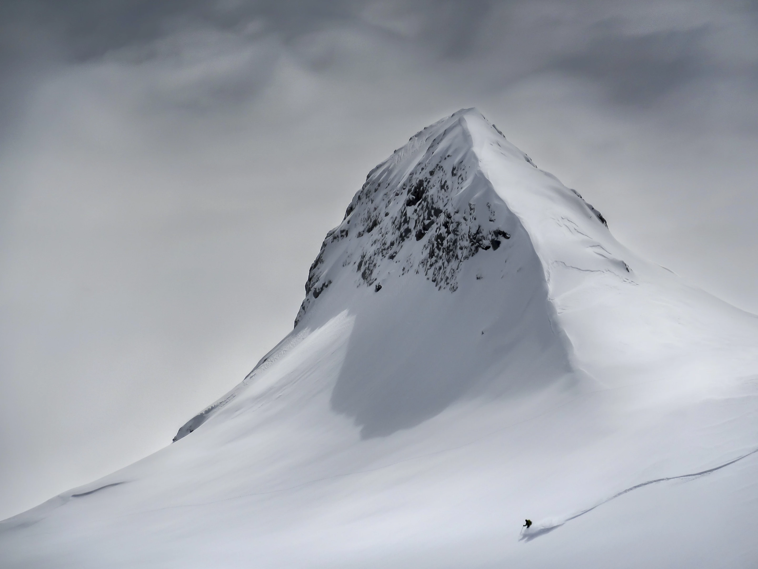 First Place, Landscape. Skier heading down a mountain slope in Slovenia.