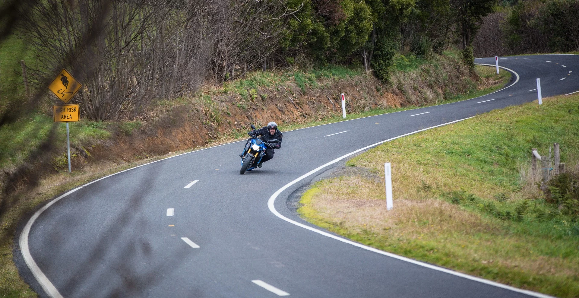 2017 Suzuki GSX-S750: superb handling is probably slightly biased toward slower corners, but very impressive for cheap, non-adjustable suspension.