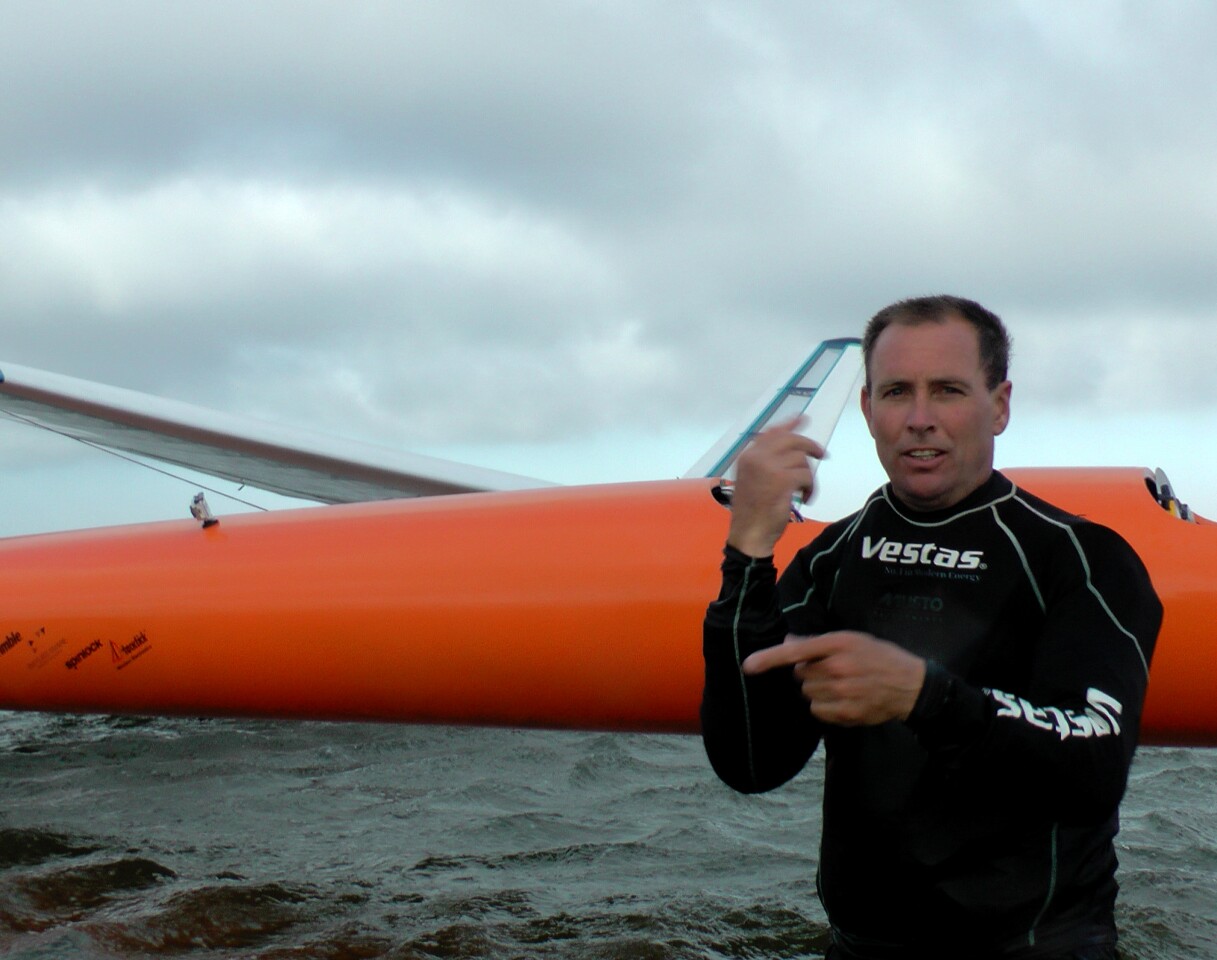 Larsen and Vestas Sailrocket 2. Image copyright Helena Darvelid and Vestas Sailrocket.