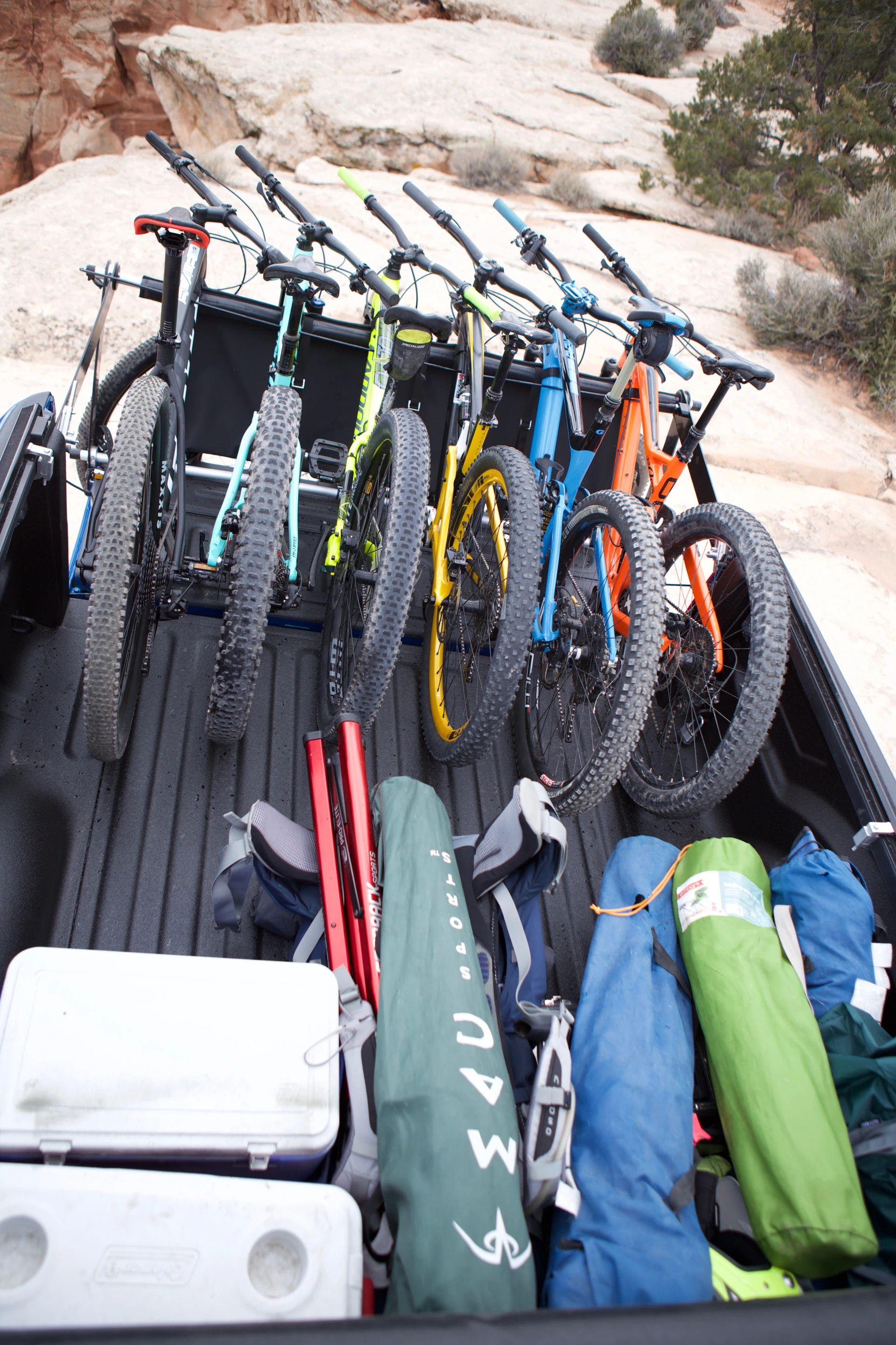 Because Latchit Rack-carried bikes are being stored farther back than they would be if they were just hooked over the tailgate, there's more room in the bed for other cargo