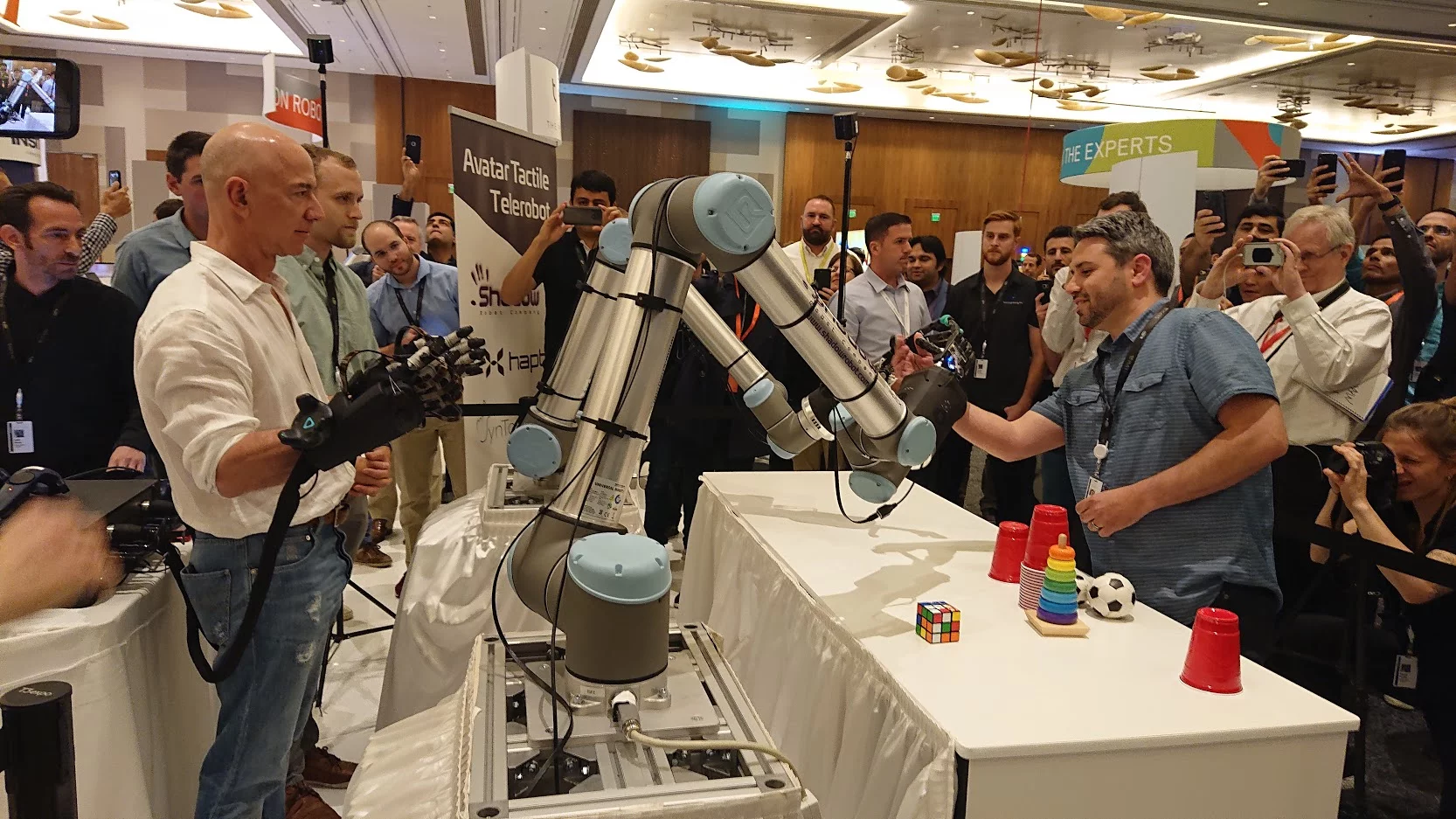 Amazon CEO Jeff Bezos at the re:MARS demo