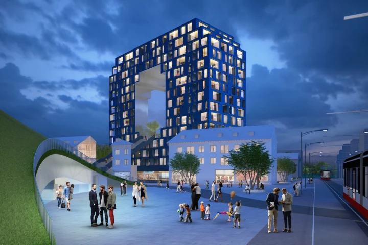 MVRDV is collaborating on the Franklin Mitte project with haascookzemmrich STUDIO2050 and AS&P