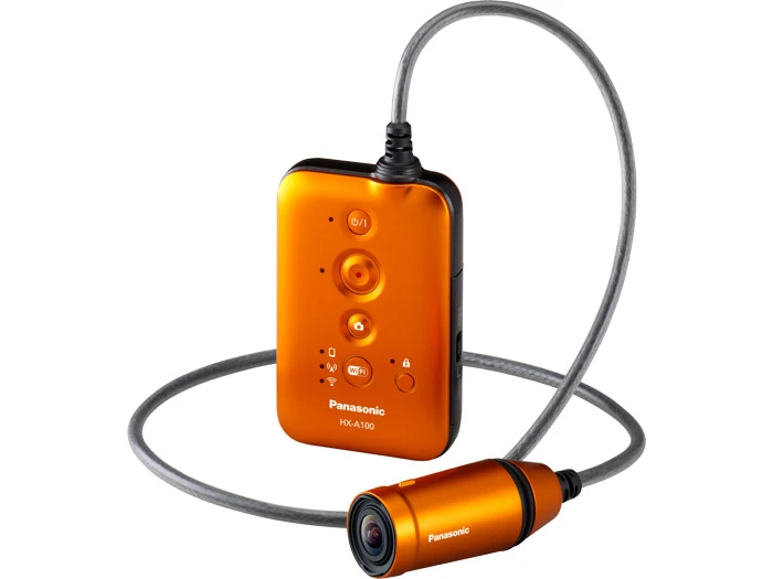 The HX-A100 Wearable Camcorder and control unit