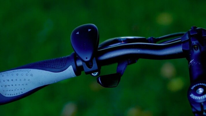 The G-Light remote can be used on or off the handlebars