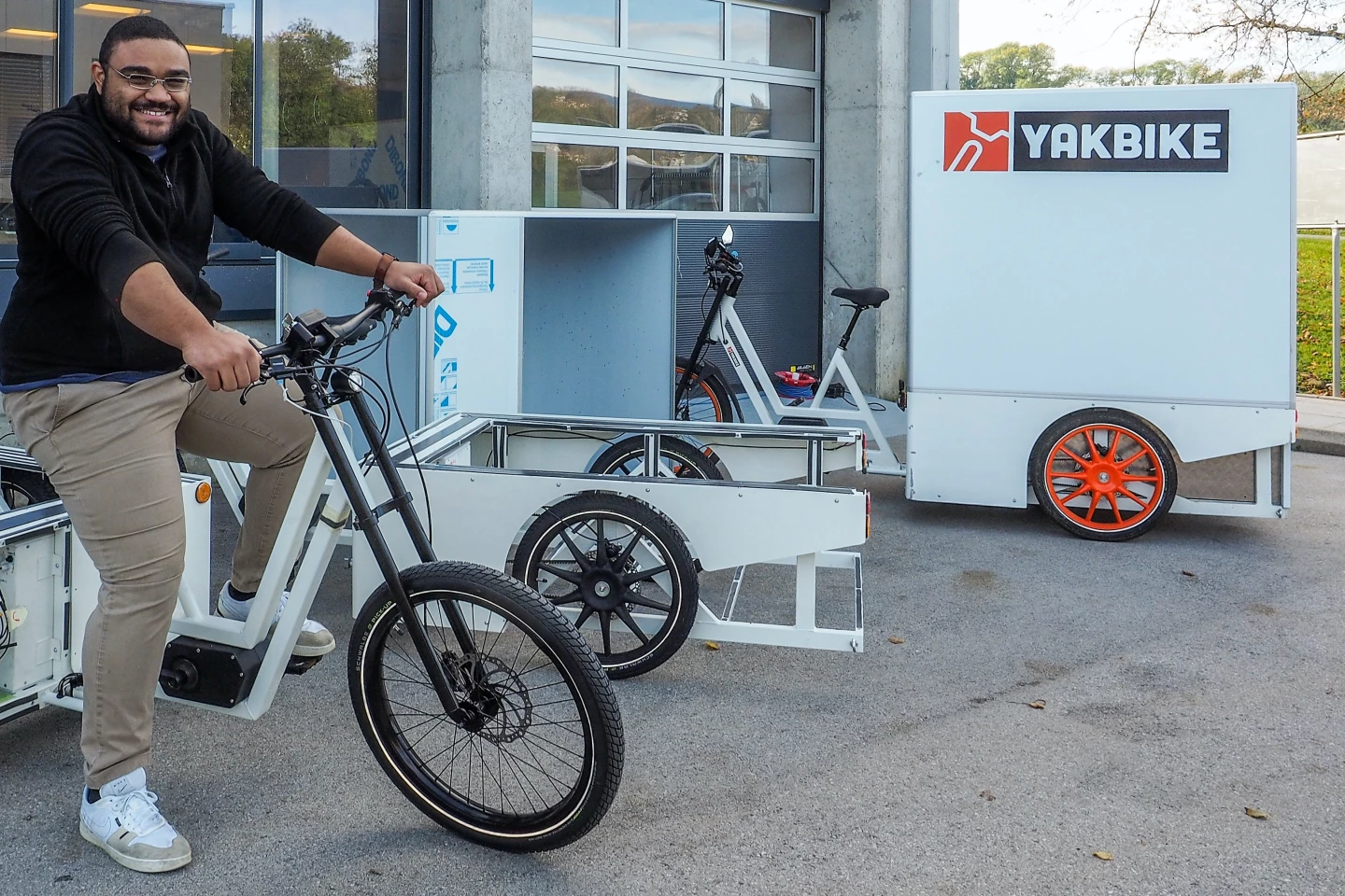 The Yakbike can be loaded up with different cargo modules