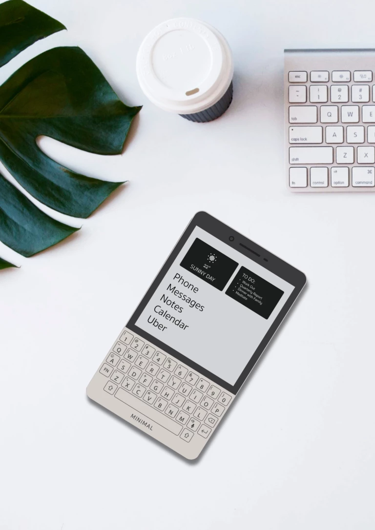 Minimal phone gets back to basics with E Ink display and real keyboard