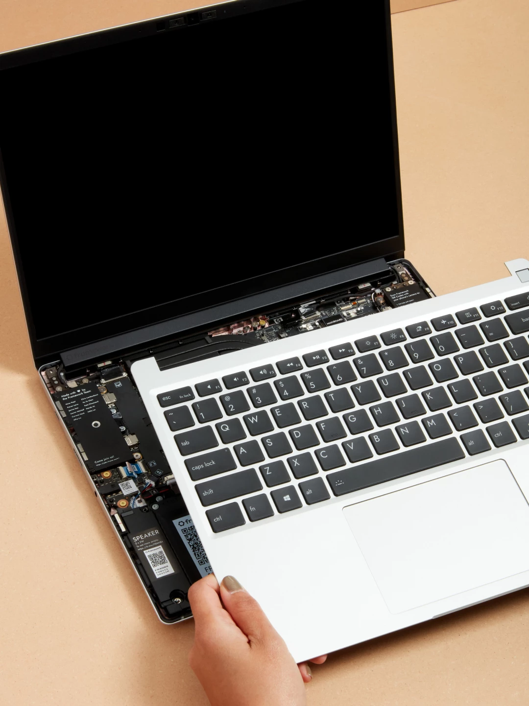 The chiclet keyboard offers 1.5 mm of key travel