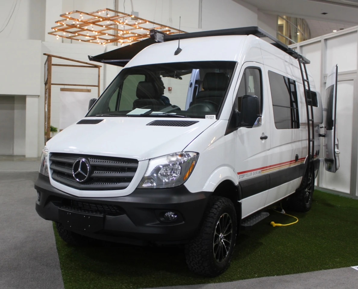 Storyteller Overland builds its 2019 Mode 4x4 vans on both the Ford Transit, as previously pictured, and on the Mercedes Sprinter. The Sprinter comes as a factory 4x4, while the Transit requires an aftermarket Quigley 4x4. Ford recently announced the upcoming addition of a Transit AWD, so it'll be interesting to see if shops like Storyteller switch to that option, continue with more rugged aftermarket 4WDs or offer both