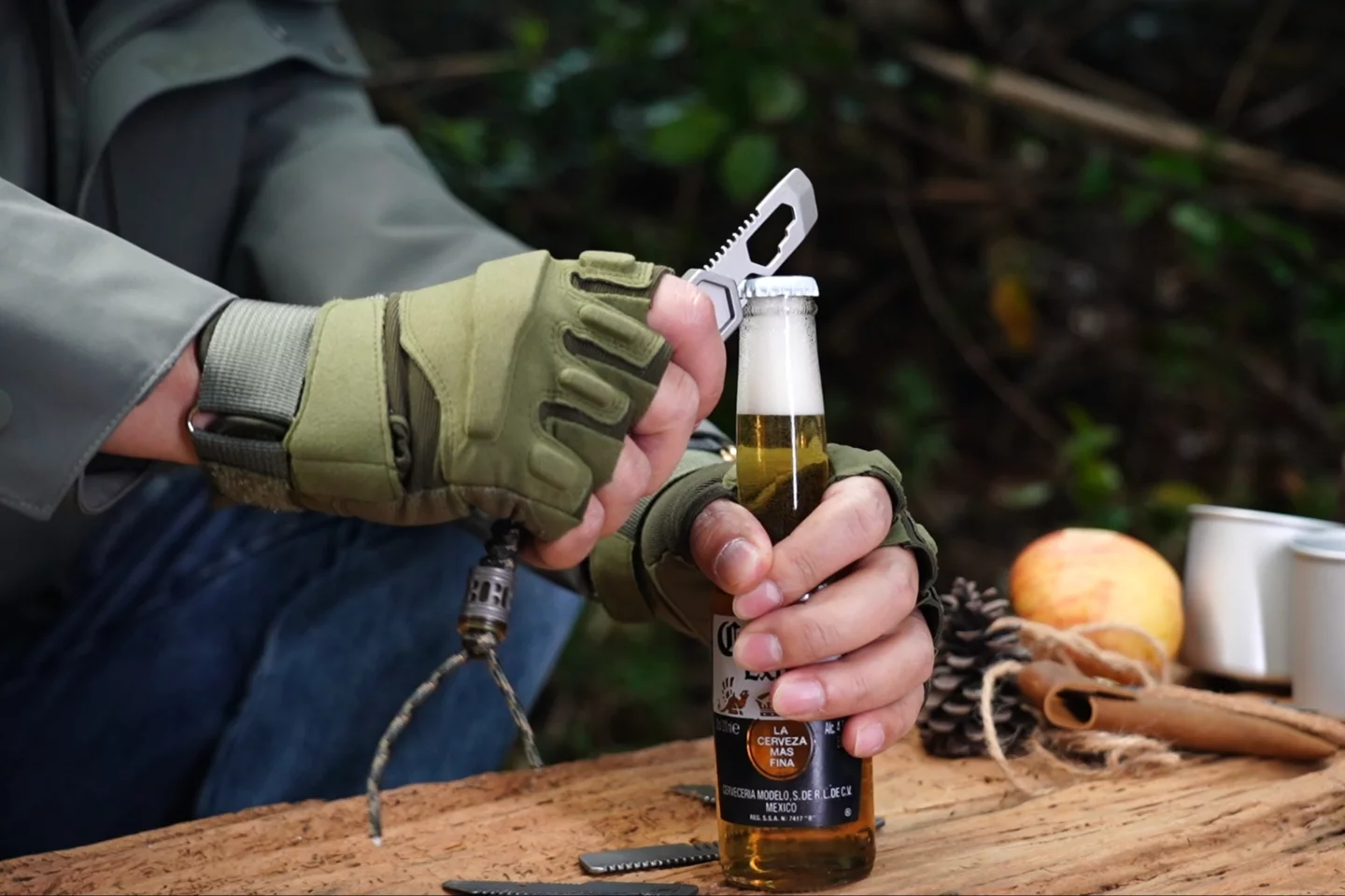 The bottle opener, doing what it does best