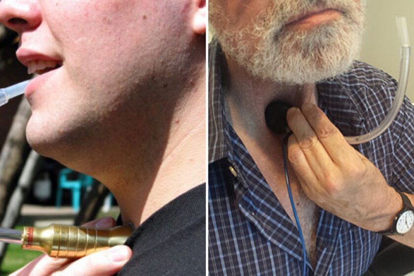 Respiratorydriven, nonsurgical artificial larynx produces more human