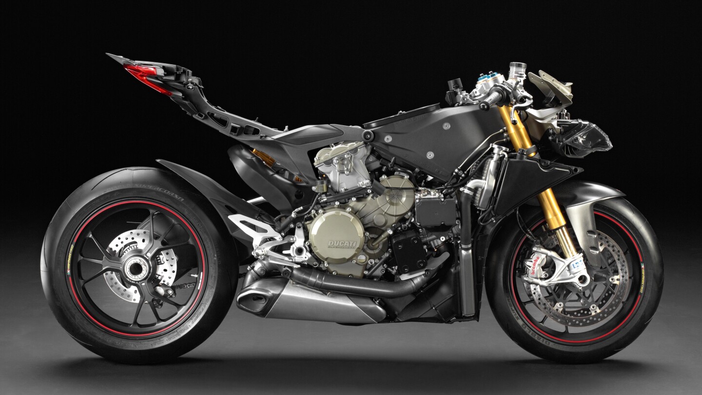 Ducati's Pangiale 1199 with its fairings removed